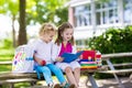 Children going back to school, year start Royalty Free Stock Photo