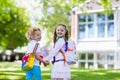 Children going back to school, year start Royalty Free Stock Photo