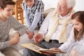 Children with grandpa Royalty Free Stock Photo