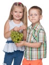 Children with grapes