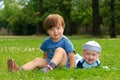 Children in grass