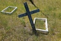 Children gravesite in an old cemetery Royalty Free Stock Photo