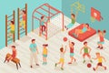 Children Gym Isometric Composition