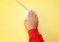 Children hand with mouse Royalty Free Stock Photo