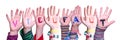 Children Hands Building Word Vielfalt Means Diversity, Isolated Background Royalty Free Stock Photo