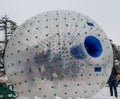 Children have a lot of fun in the Zorbing Ball at VIP park of patnitop Royalty Free Stock Photo