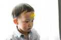 Children have ulcers on the head. Royalty Free Stock Photo