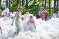 children dance and relax at the foam disco in Aizkraukle 3