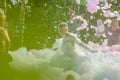 children dance and relax at the foam disco in Aizkraukle 23