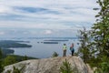 Children on hill top in Koli National Park Royalty Free Stock Photo