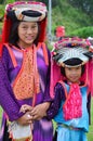 Children Hmong People waiting service the traveler for take photo with them Royalty Free Stock Photo