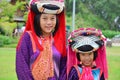 Children Hmong People waiting service the traveler for take photo with them