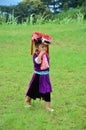 Children Hmong People waiting service the traveler for take photo with them Royalty Free Stock Photo