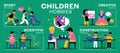 Children Hobbies Infographics