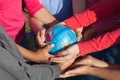 Children hold globus Royalty Free Stock Photo