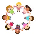 Children holding hands in a circle Royalty Free Stock Photo