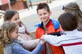 Children holding hands and giving friendship vow Royalty Free Stock Photo