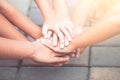 Children holding hands and playing together Royalty Free Stock Photo