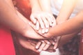 Children holding hands and playing together Royalty Free Stock Photo