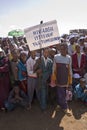 Children holding an HIV banner Royalty Free Stock Photo