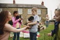 Children Holding Rabbits Royalty Free Stock Photo