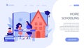 Home schooling concept landing page. Royalty Free Stock Photo