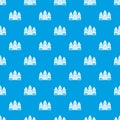 Children house castle pattern seamless blue
