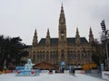 Children Ice Skating on Rathausplatz Royalty Free Stock Photo