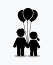 Children icon, Love icon, couple icon with balloons