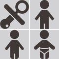 Children icons set Royalty Free Stock Photo