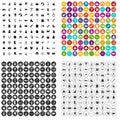 100 children icons set vector variant