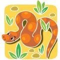 Children illustration of snake.