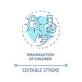 Children immunization concept icon