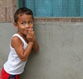 Young children in Padang, West Sumatra, Indonesia. Royalty Free Stock Photo