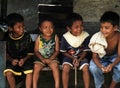 Young children in Padang, West Sumatra, Indonesia. Royalty Free Stock Photo