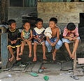 Young children in Padang, West Sumatra, Indonesia. Royalty Free Stock Photo