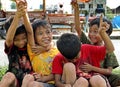 Young children in Padang, West Sumatra, Indonesia. Royalty Free Stock Photo