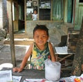 Young children in Padang, West Sumatra, Indonesia. Royalty Free Stock Photo