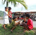 Young children in Padang, West Sumatra, Indonesia. Royalty Free Stock Photo