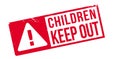 Children Keep Out rubber stamp