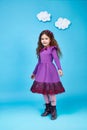 Children kids fashion dress little girl cute smile Royalty Free Stock Photo