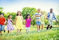 Children Kids Friendship Walking Happiness Concept