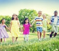 Children Kids Friendship Walking Happiness Concept Royalty Free Stock Photo