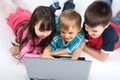 Children with a Laptop Computer