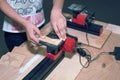 Children learn to make custom objects in fablab classes. Royalty Free Stock Photo