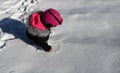 Child who writes in the snow at 3 years old