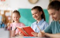 Children are learning in the class Royalty Free Stock Photo