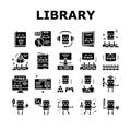 Children Library Read Collection Icons Set Vector Royalty Free Stock Photo