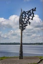 The Children of Lir sculpture overlooking Lough Owel Royalty Free Stock Photo