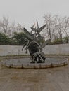 Children of Lir statue in the  Garden of Remembrance, Dublin, Royalty Free Stock Photo